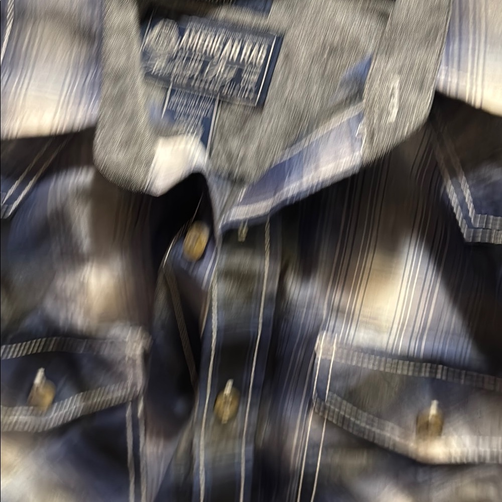 American Rag Blue Plaid Shirt - Picture 8 of 8